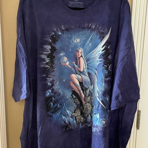 Vintage The Mountain Fairy Anne Stokes Collection Plus Size 5X Tye Dye Shirt - Picture 1 of 16